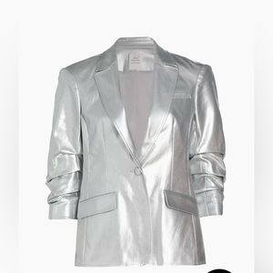 Cinq à Sept - Khloe Metallic Foiled Blazer Size 8
